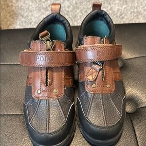 Ralph Lauren Brown and Black Boots Durable Outdoor Footwear